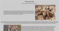 Desktop Screenshot of kodiakhunts.com